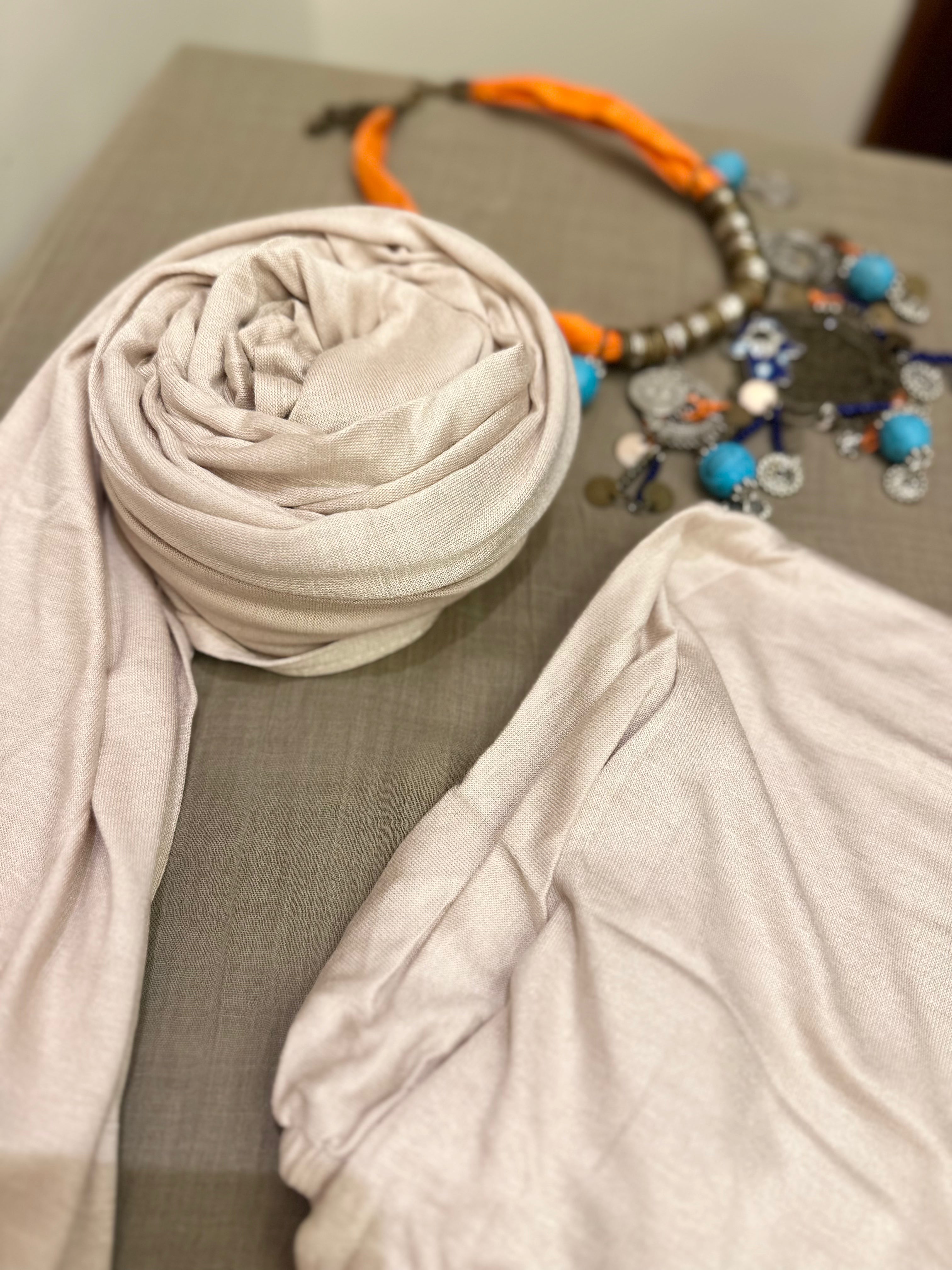 Gel scarf with bandana (beige)