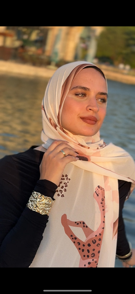 Soft Chiffon Leopard Luxe Scarf