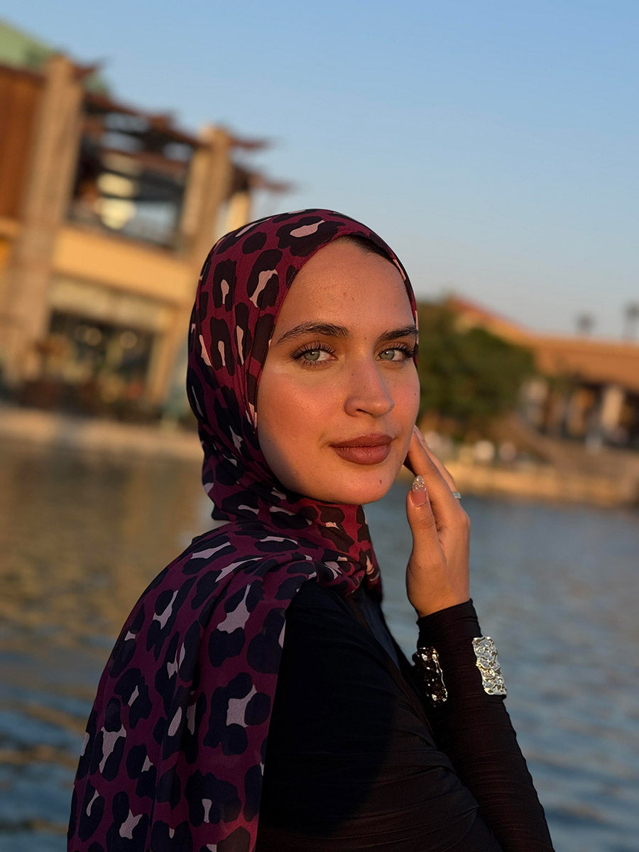 Soft Chiffon Burgundy Wild scarf