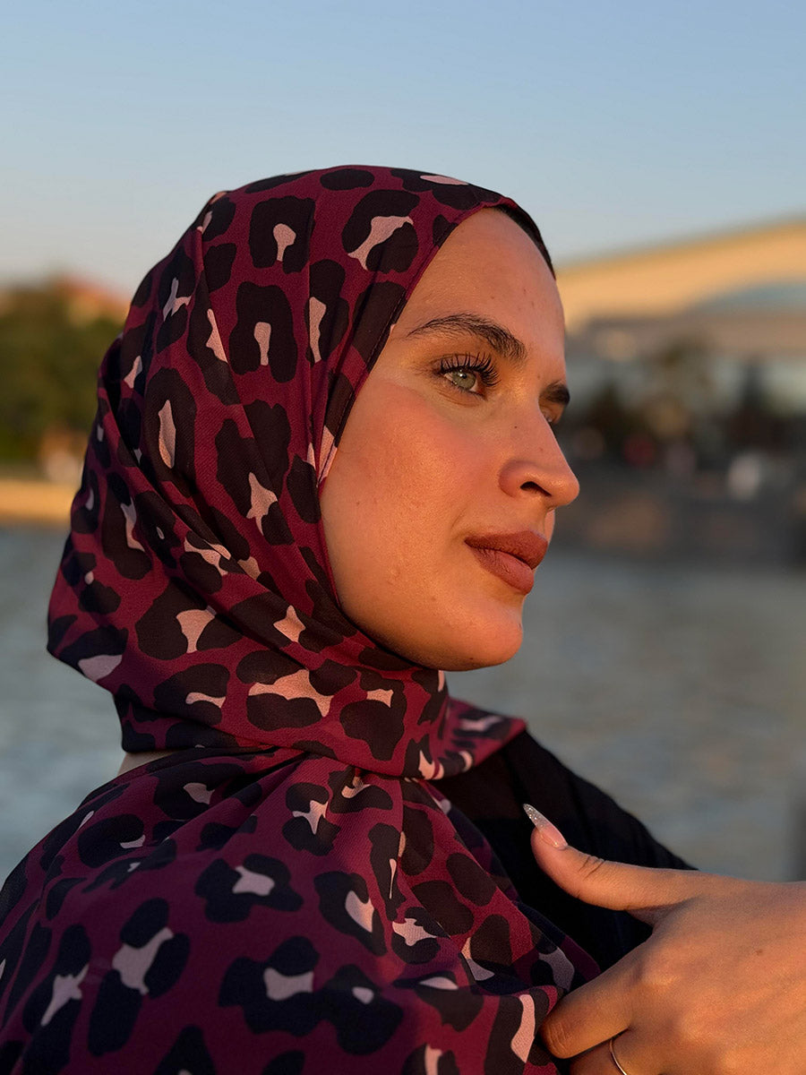 Soft Chiffon Burgundy Wild scarf